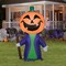 4' Gemmy Airblown Inflatable Purple Pumpkin Reaper Holding Sickle 226422
